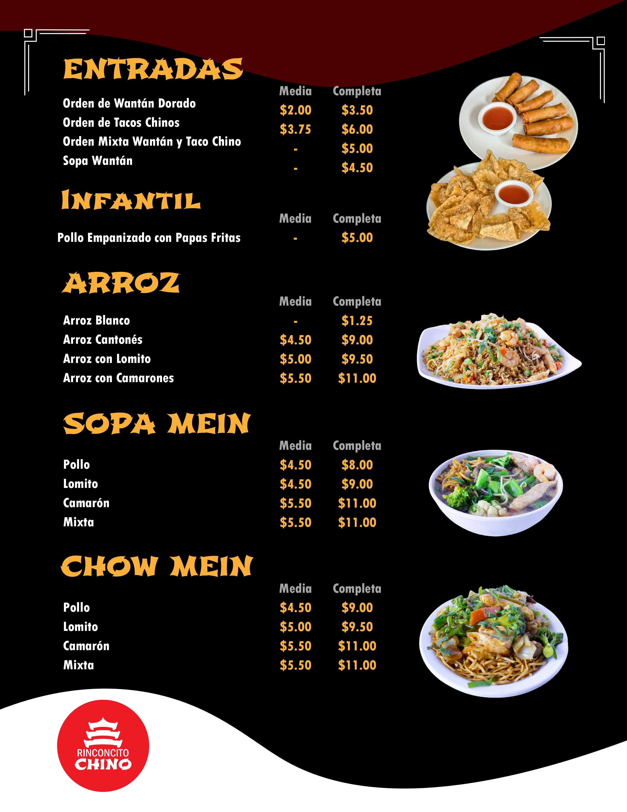 Imágen Menú a la Carta 1 Rinconcito Chino